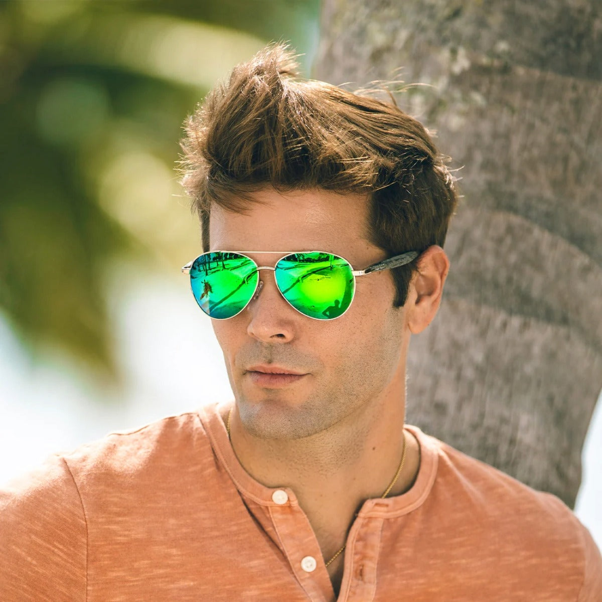 Abaco Burton Sunglasses in Silver/Chrome Mirror