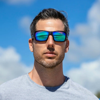 Abaco Crew Sunglasses in Matte Tortoise/Ocean Mirror