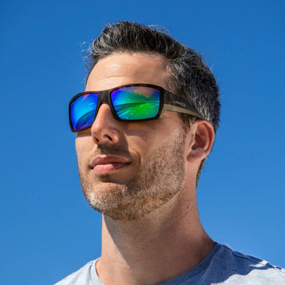 Abaco Crew Sunglasses in Matte Tortoise/Ocean Mirror