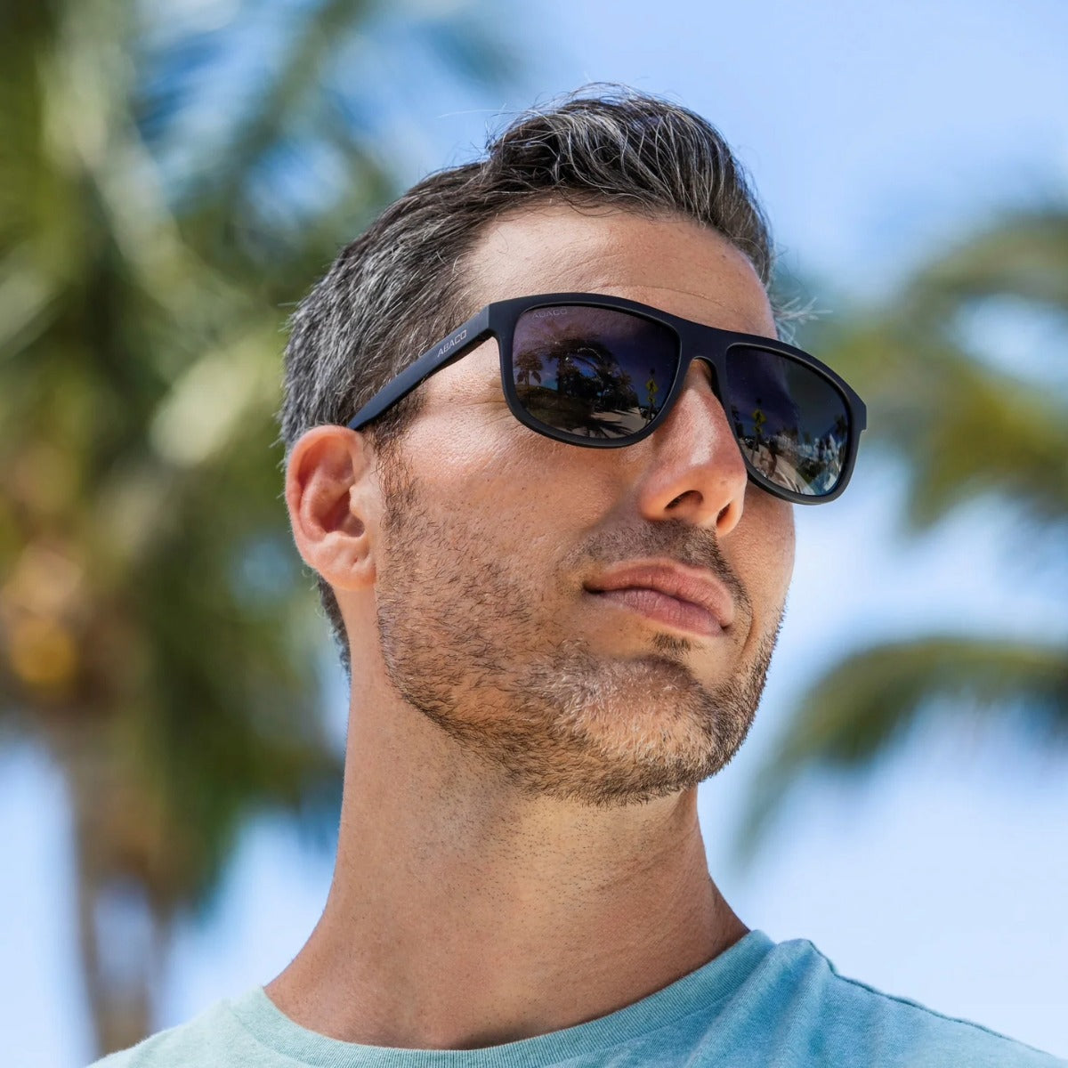 Abaco Jordan Sunglasses in Matte Black/Grey