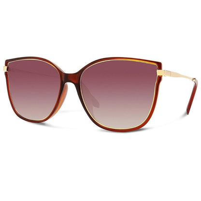 Abaco Ella Sunglasses in Crystal Brown/Brown Gradient