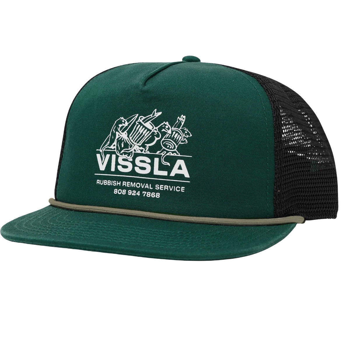 Vissla Double Shaka Trucker Hat in Evergreen