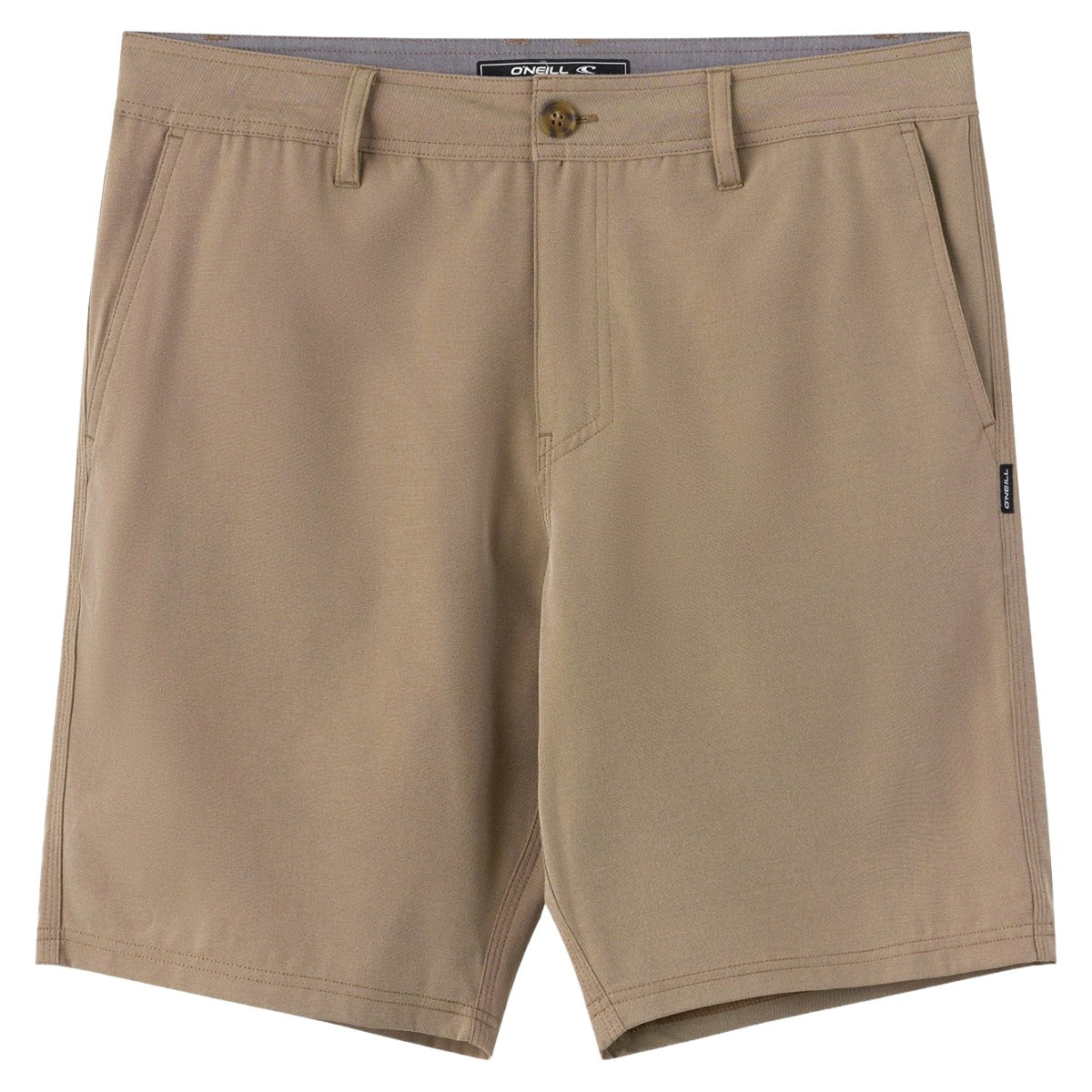 O'Neill Reserve Light Check 19" Hybrid Boardshorts Dark Khaki