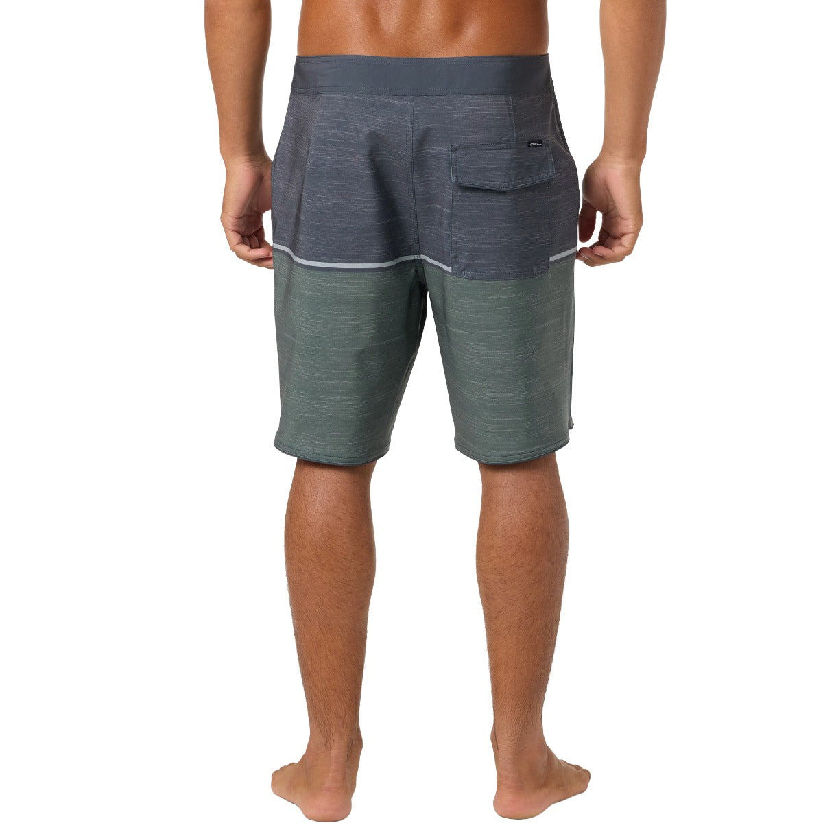 O'Neill Hyperfreak Mysto Block Scallop 19" Boardshort in Dark Olive