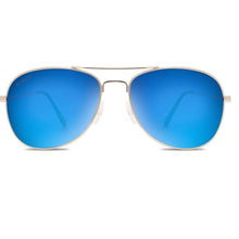 Abaco Avery Sunglasses in Gold/Blue Mirror