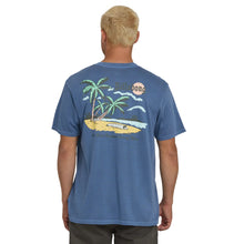 Billabong Loner Wave Washed Premium Short Sleeve Tee in Blue Horizon