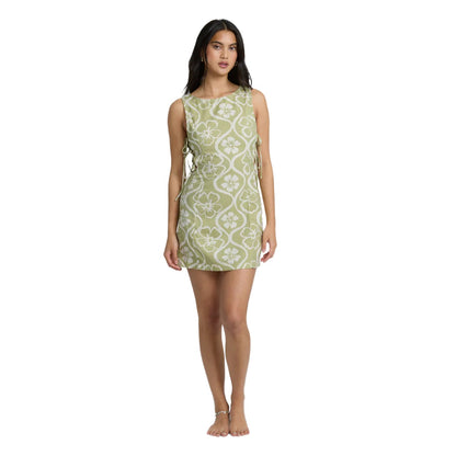 Billabong Floral Trip Mini Dress in Cactus