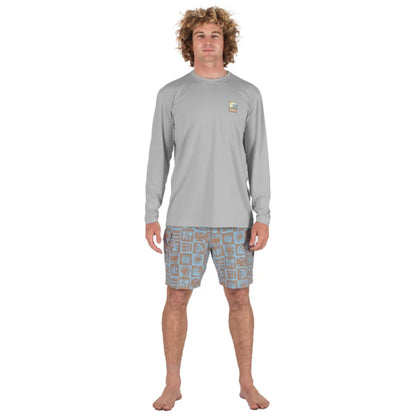 Vissla Pro Comp Long Sleeve Sun Shirt in Storm Grey