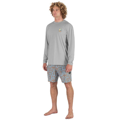 Vissla Pro Comp Long Sleeve Sun Shirt in Storm Grey