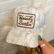 Howdy Darlin' Embroidery Patch Camo Trucker Hat in Beige Camo
