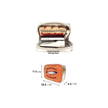 Sardine's Tin Can Cosmetic Bag in Orange