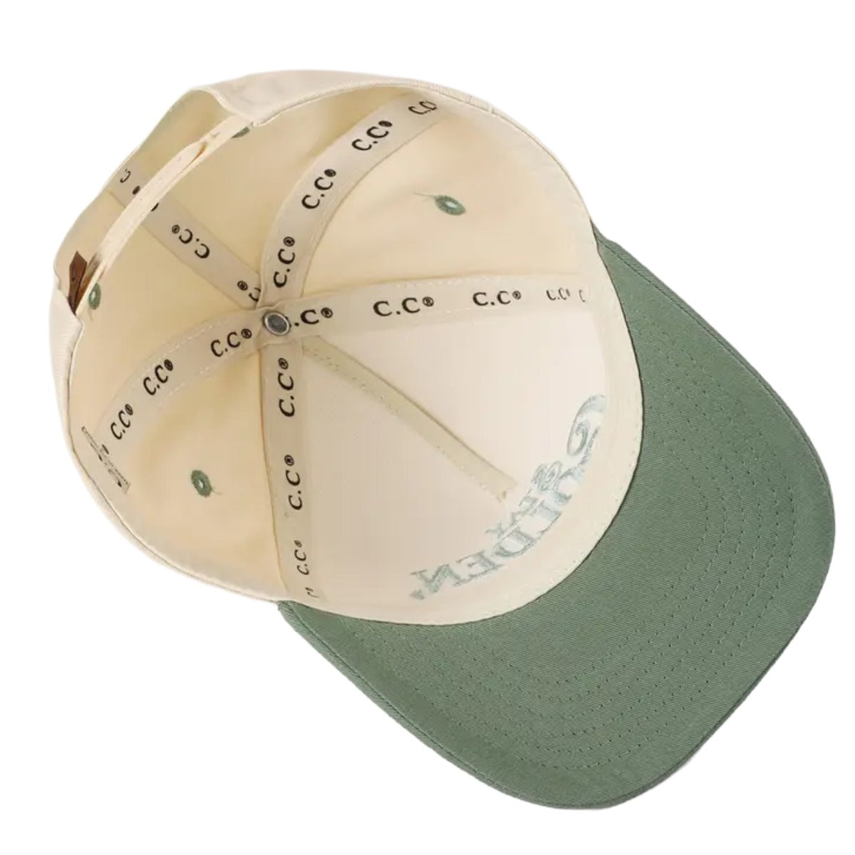 Stay Golden Sunshine Club Embroidery Trucker Hat in Sage