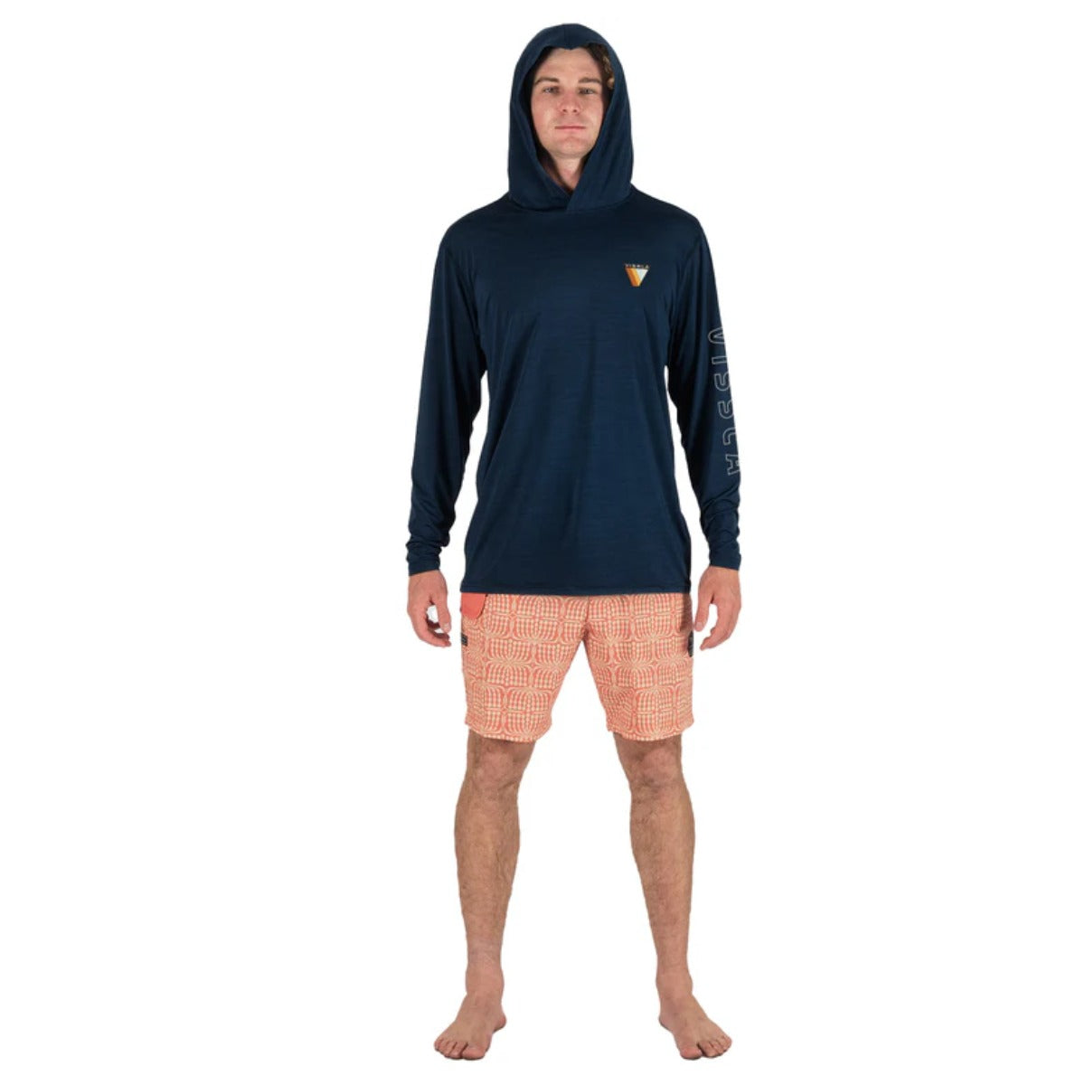 Vissla Twisted Eco LS Sun Shirt in Dark Navy Heather