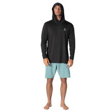 Vissla Twisted Eco Hooded Long Sleeve Sun Shirt in Black Heather