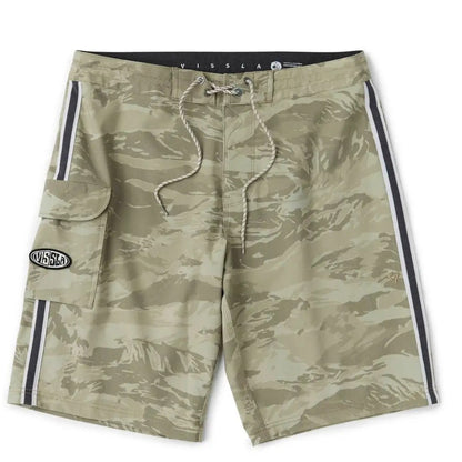 Vissla Long Sets 21" Boardshorts in Khaki Camo