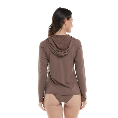 Body Glove Barbara Hooded Rashguard in Latte