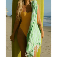Sand Cloud Rumble Waves Towel in Lime