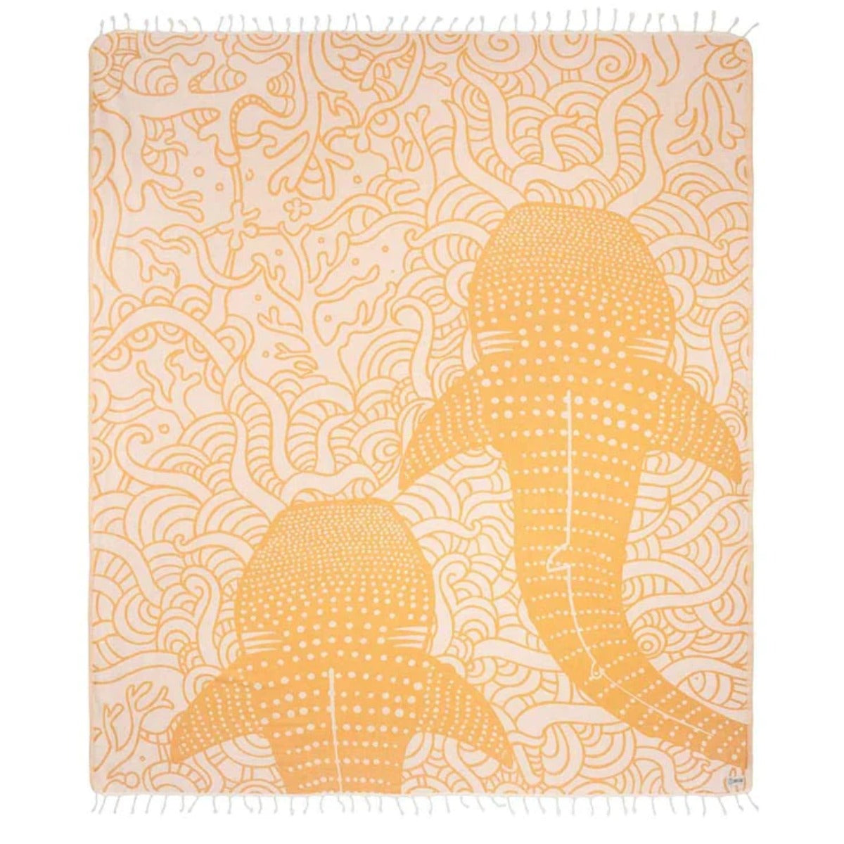 Sand Cloud Whale Shark in Sunflower X-Large Towel