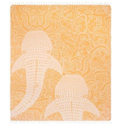 Sand Cloud Whale Shark in Sunflower X-Large Towel