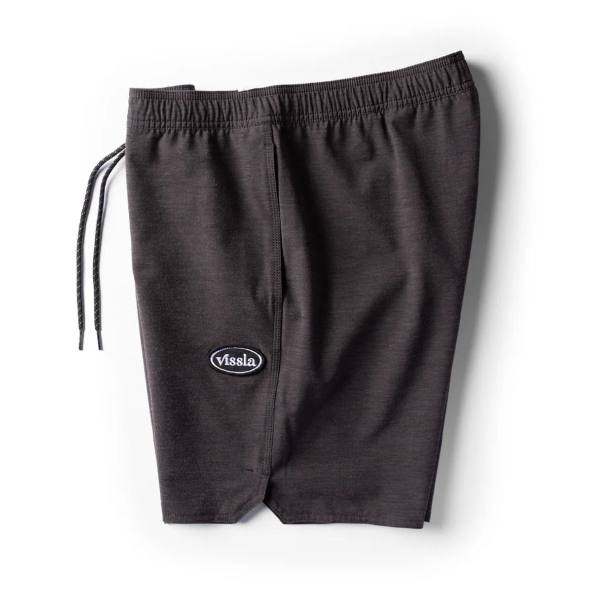 Vissla Solid Sets 17.5" Ecolastic Boardshorts in Black 2