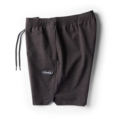 Vissla Solid Sets 17.5" Ecolastic Boardshorts in Black 2