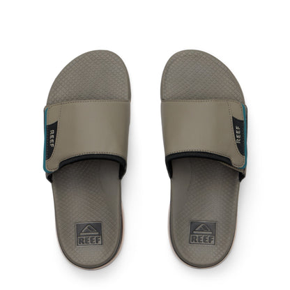 Reef Fanning + Slide Men's Sandal in Tan/Spruce