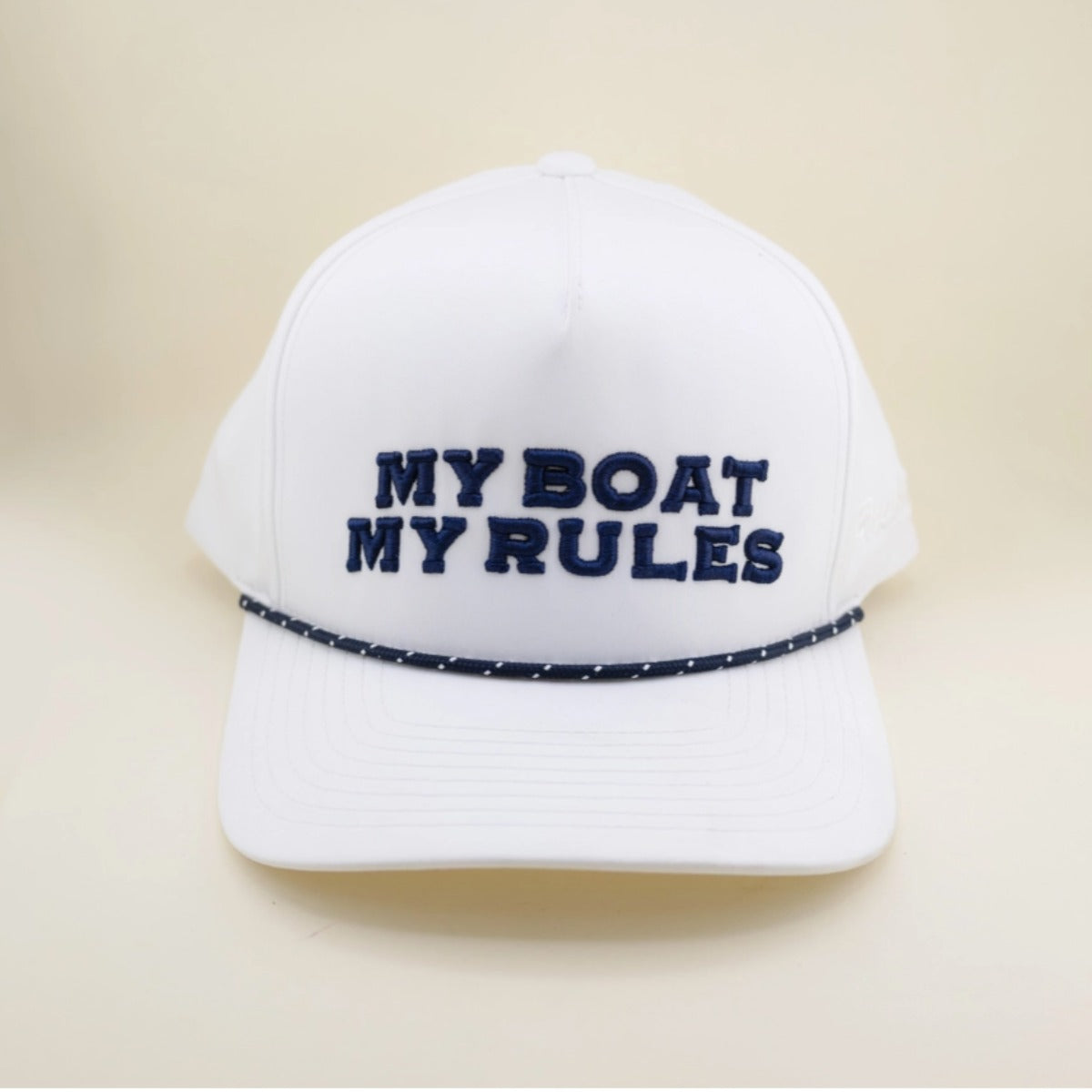 Freshwater My Boat My Rules Premium Trucker Hat in White