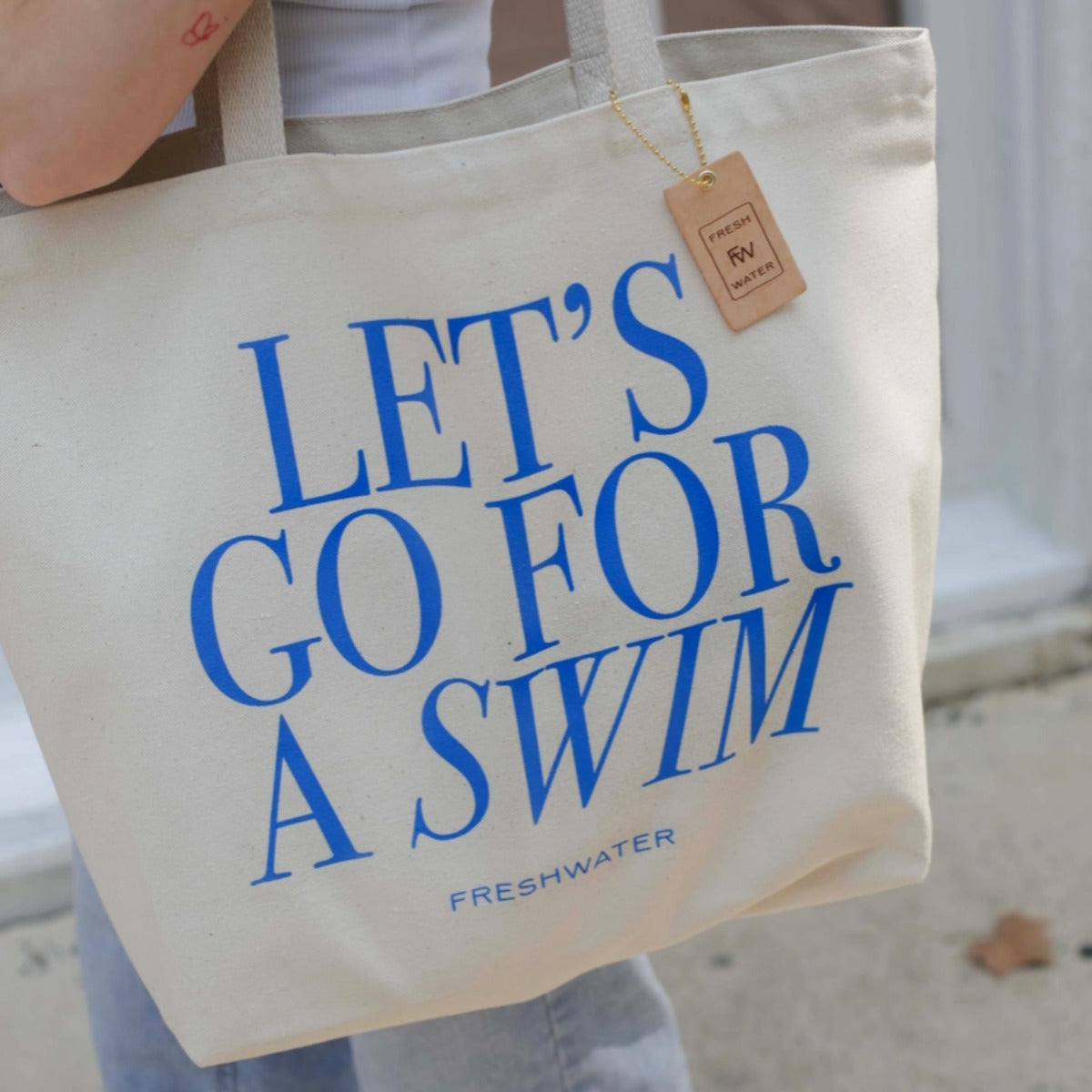 Freshwater Goods Let's Go For a Swim Tote