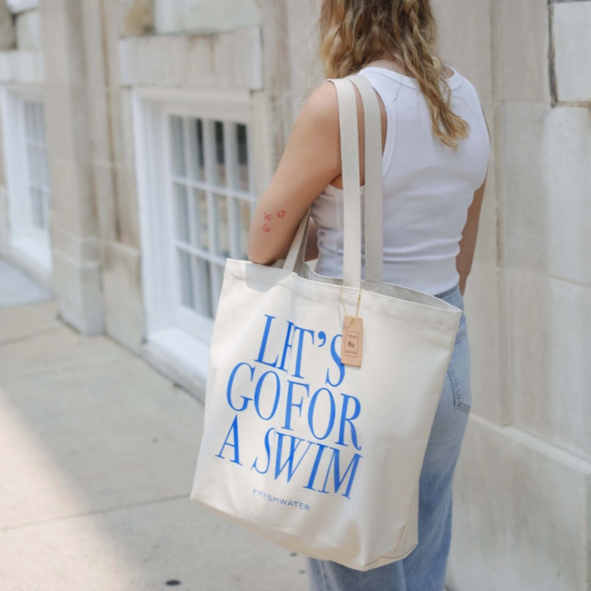 Freshwater Goods Let's Go For a Swim Tote