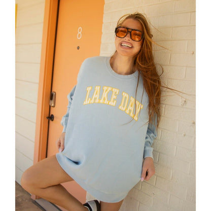 Charlie Southern Lake Day Cord Sweater in Blue