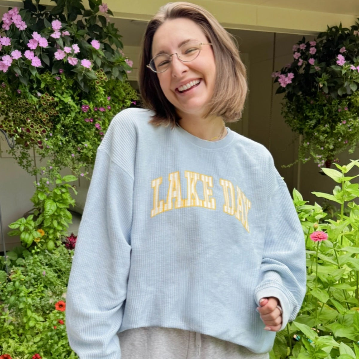 Charlie Southern Lake Day Cord Sweater in Blue