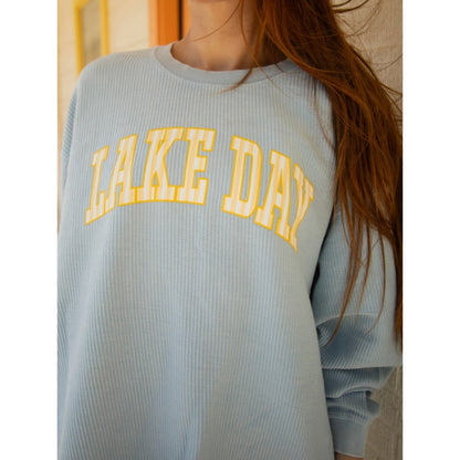 Charlie Southern Lake Day Cord Sweater in Blue