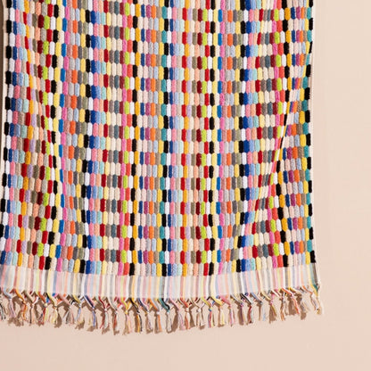 Kikoya Lokum Delight Handloom Turkish Towel in Multi-colored