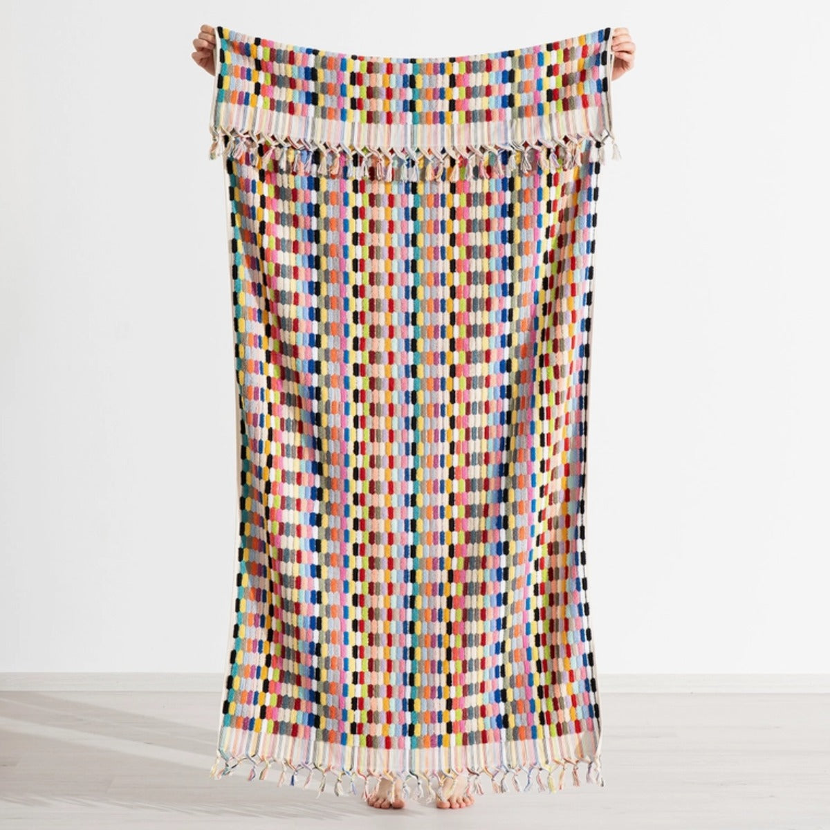 Kikoya Lokum Delight Handloom Turkish Towel in Multi-colored