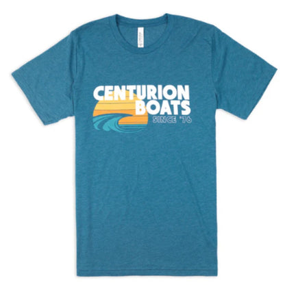 Centurion Surf Wave Tee in Steel Blue