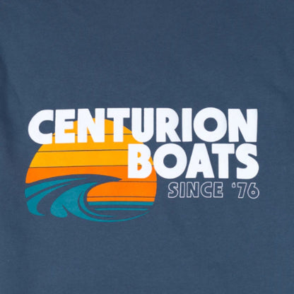 Centurion Surf Wave Hooded Sweatshirt in Storm Blue