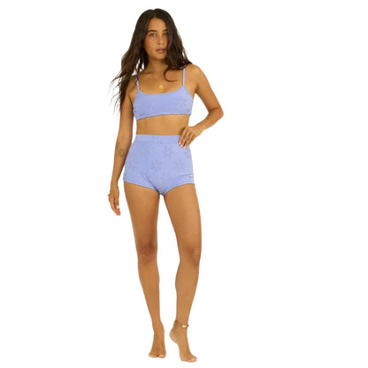 Sisstr Love Struck Terry Bralette Bikini Top in Blissful Blue