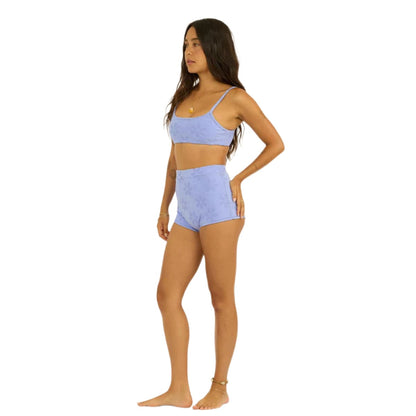 Sisstr Love Struck Terry High Hip Bikini Bottoms in Blissful Blue