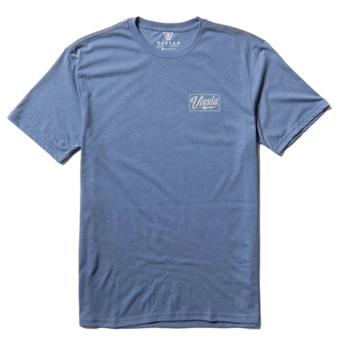 Vissla Voltage Comp Lite Eco Drirelease Tee in Harbor Blue Heather