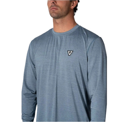Vissla Twisted Eco LS Sun Shirt in Slate Heather