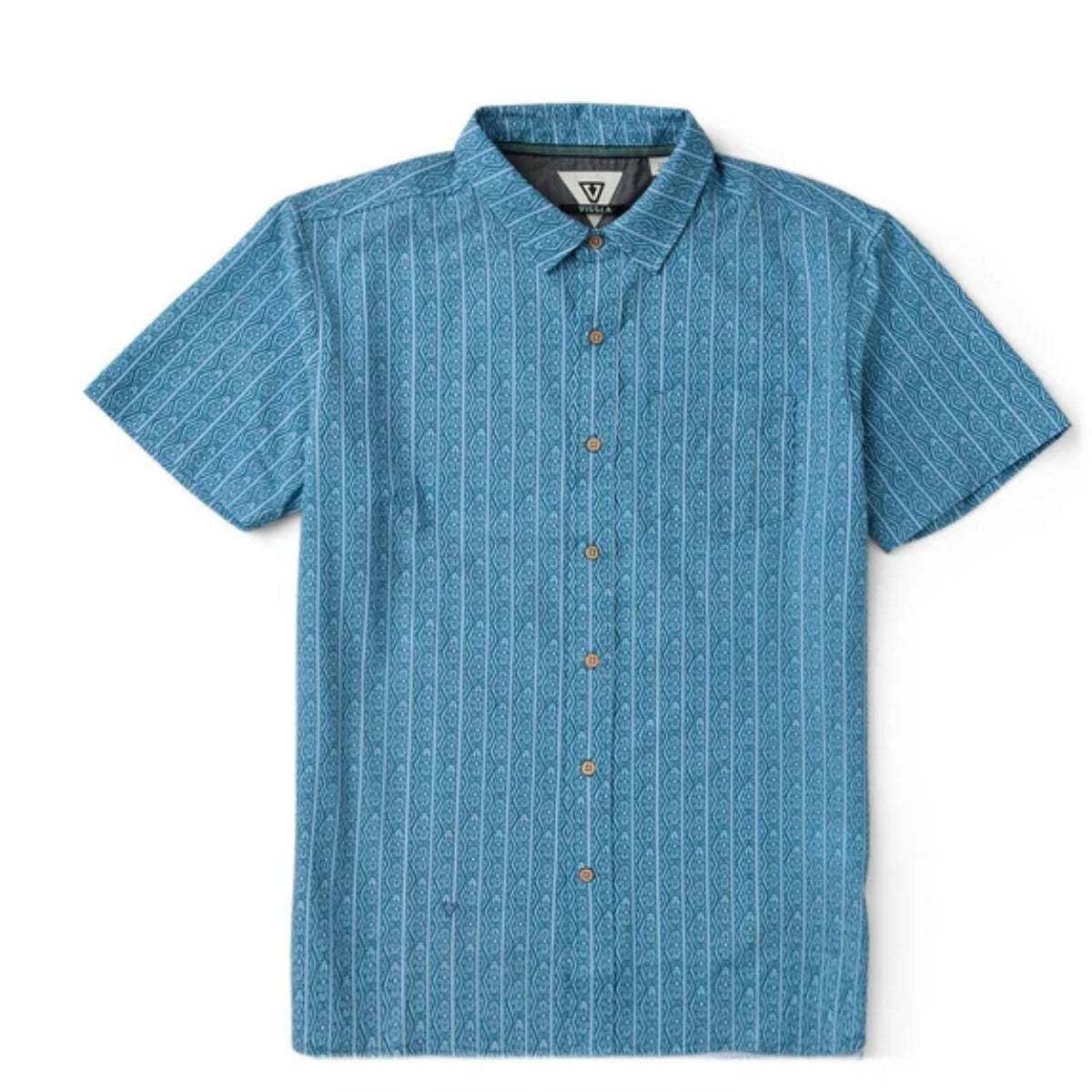 Vissla Anchor Point Hybrid Eco SS Shirt in Tidal Blue