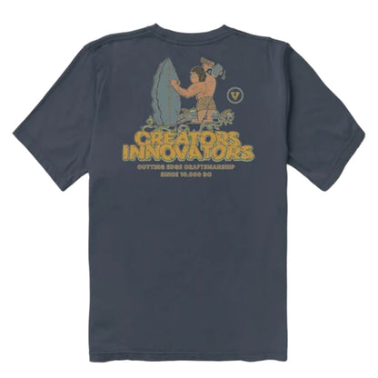 Vissla Cutting Edge Premium Organic Pocket Tee in Midnight