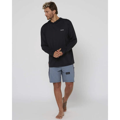 Follow Water Hood Long Sleeve in Black