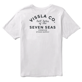 Vissla Premium Stoke Premium Pocket Tee in White