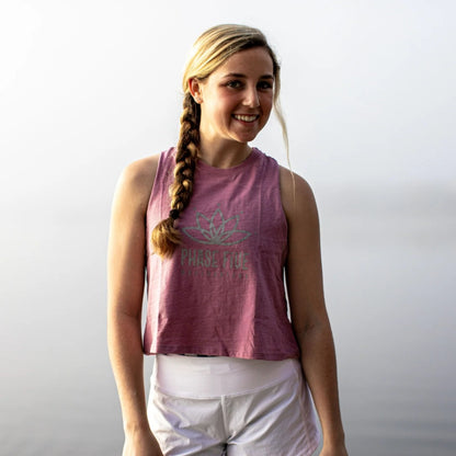 Phase 5 Ladies Lotus Racerback Tank in Heather Orchid