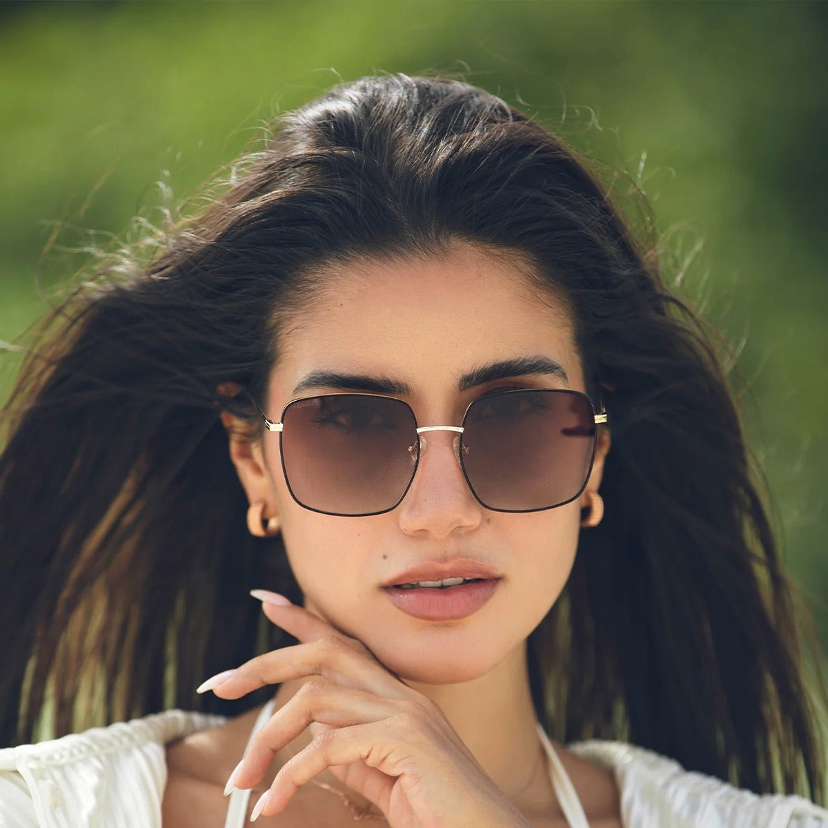 Abaco Gianna Sunglasses in Gold/Brown Gradient