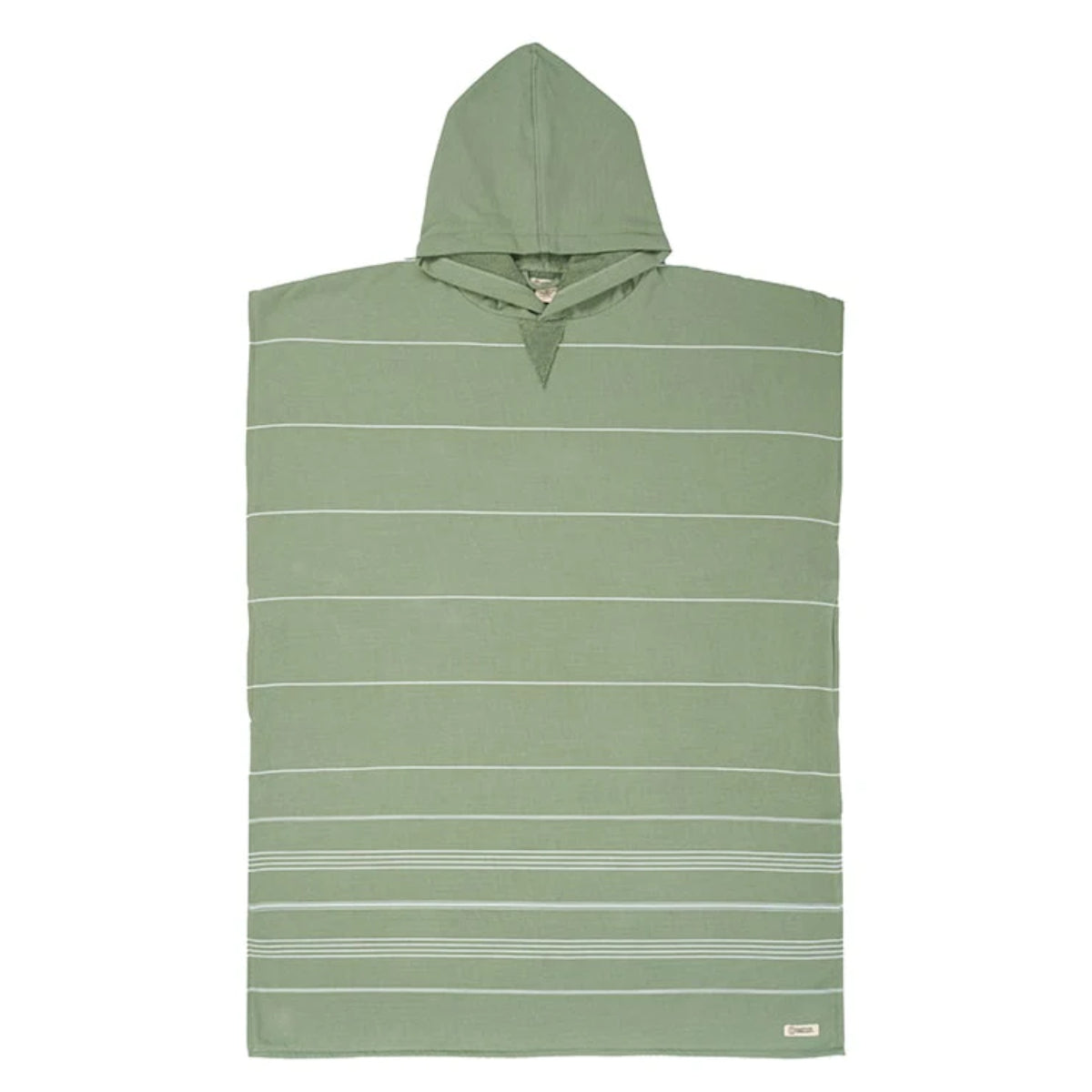 Sand Cloud Classic Stripe Hooded Poncho in Hedge Green