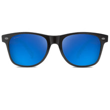 Abaco Waikiki Sunglasses in Gloss Black/Deep Blue Mirror