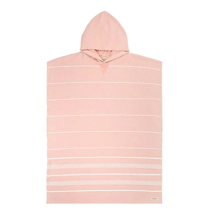 Sand Cloud Classic Stripe Hooded Poncho in Misty Rose