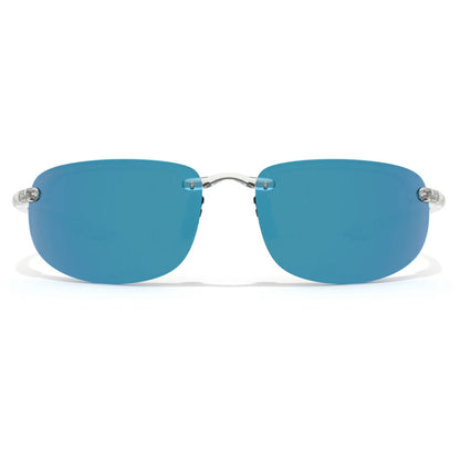Abaco Outrigger Sunglasses in Crystal Clear/Caribbean Blue